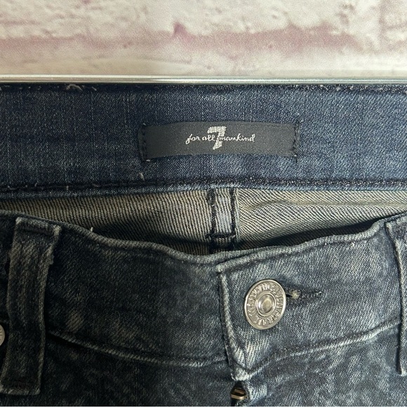 7 For All Man Kind Snake Print Skinny Jeans - Picture 8 of 13